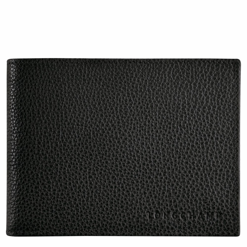 Black Longchamp Le Foulonne Men's Wallets